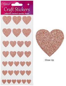 rose gold heart stickers