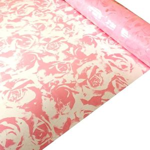 pink roses cellophane wrap