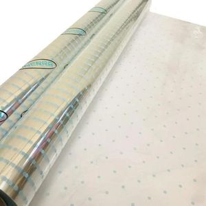 blue dotted cellophane