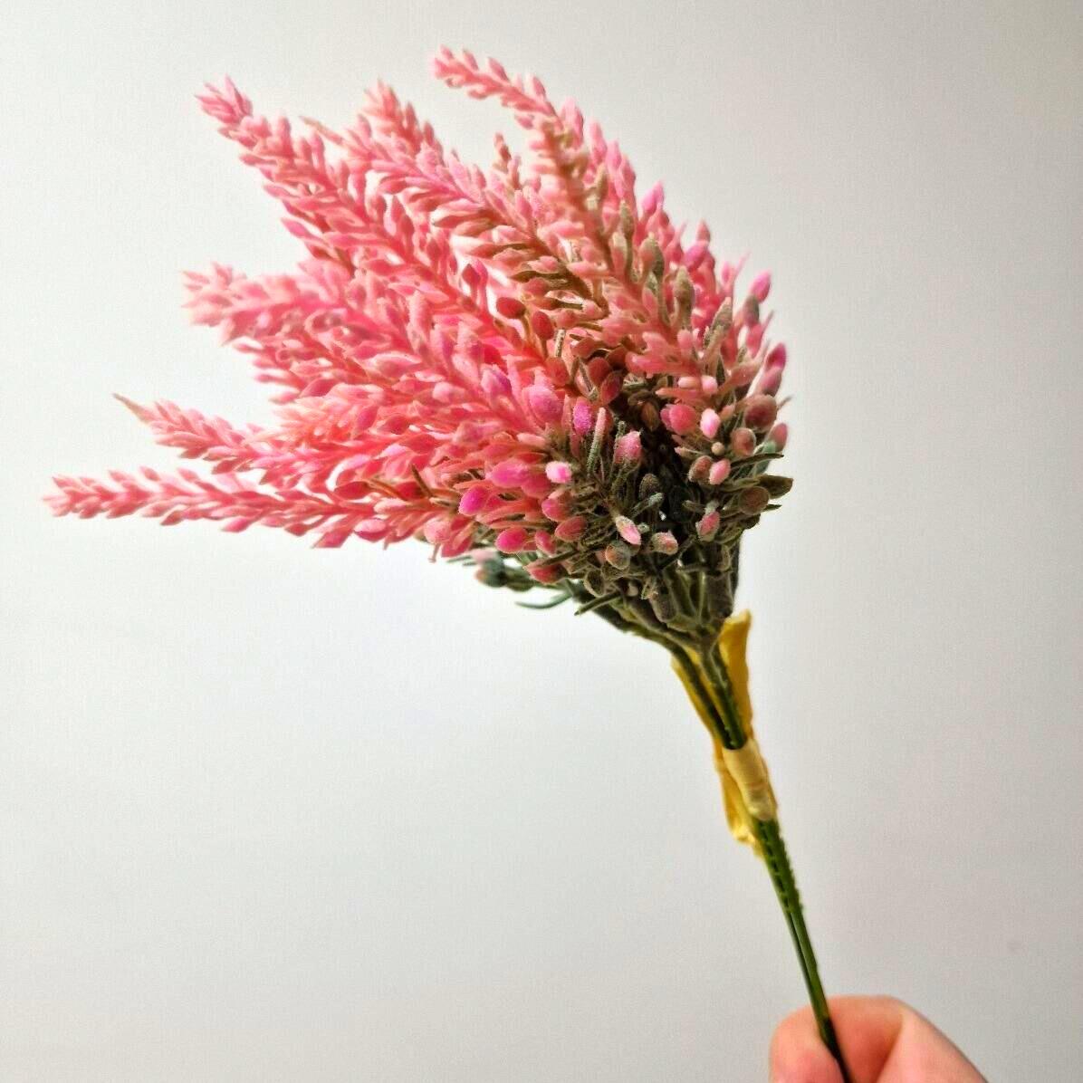 artificial lavender stem bundle flowers pink
