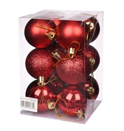red christmas baubles