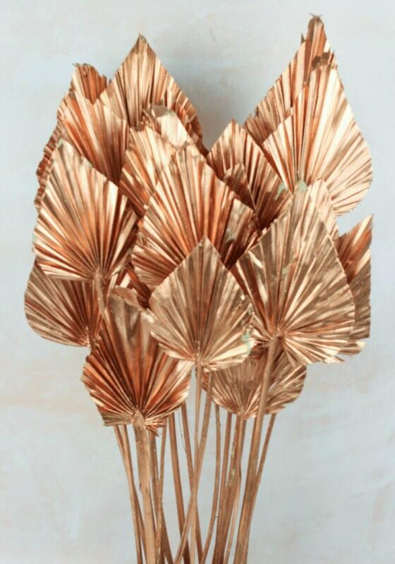 metallic copper dried palm spear