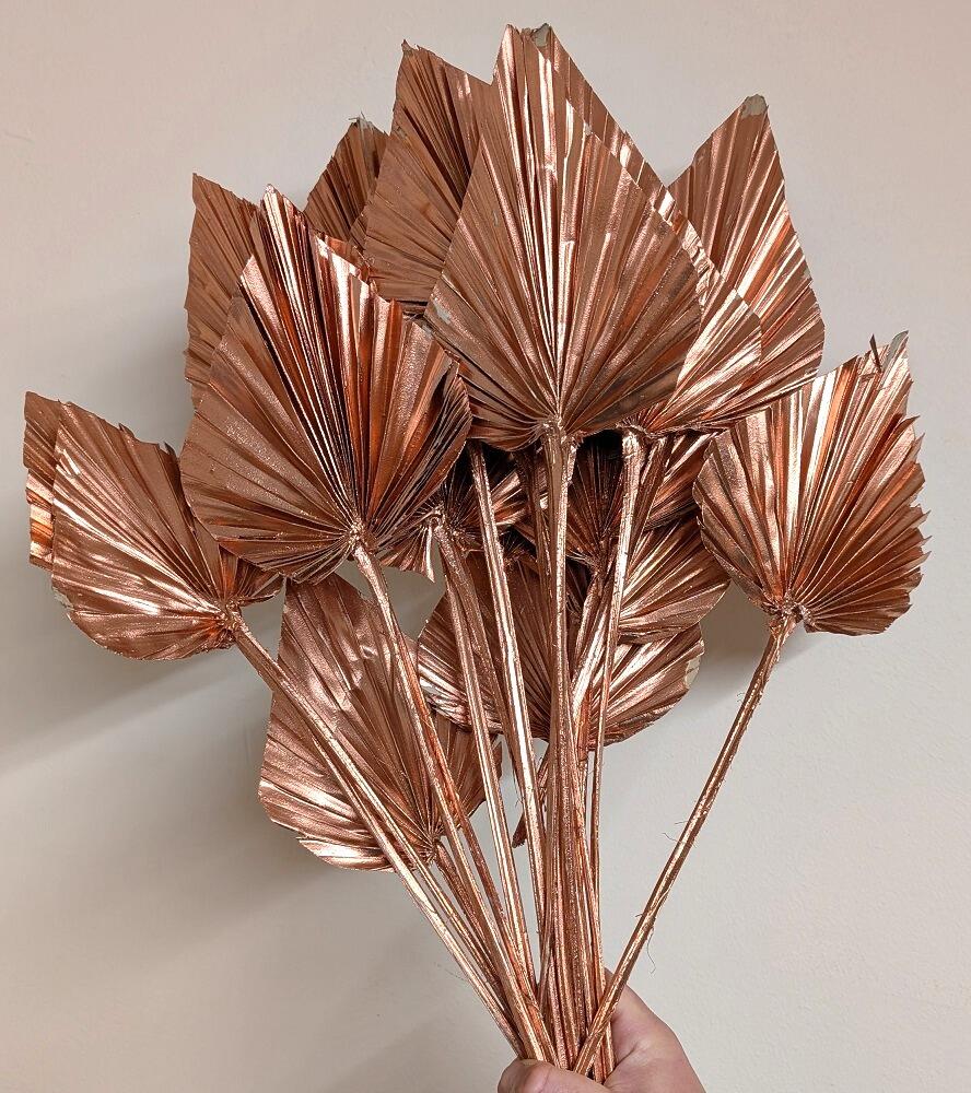 metallic copper gold dried palm spear