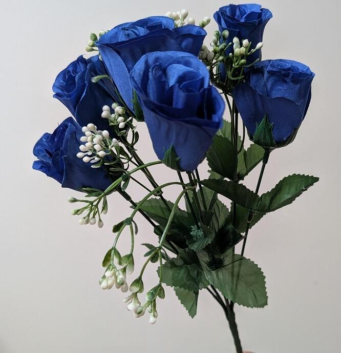 blue roses artificial flower bouquet