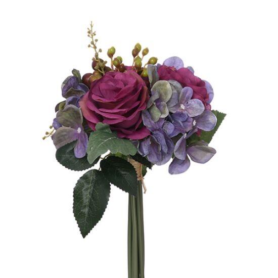 artificial faux flowers purple lilac roses