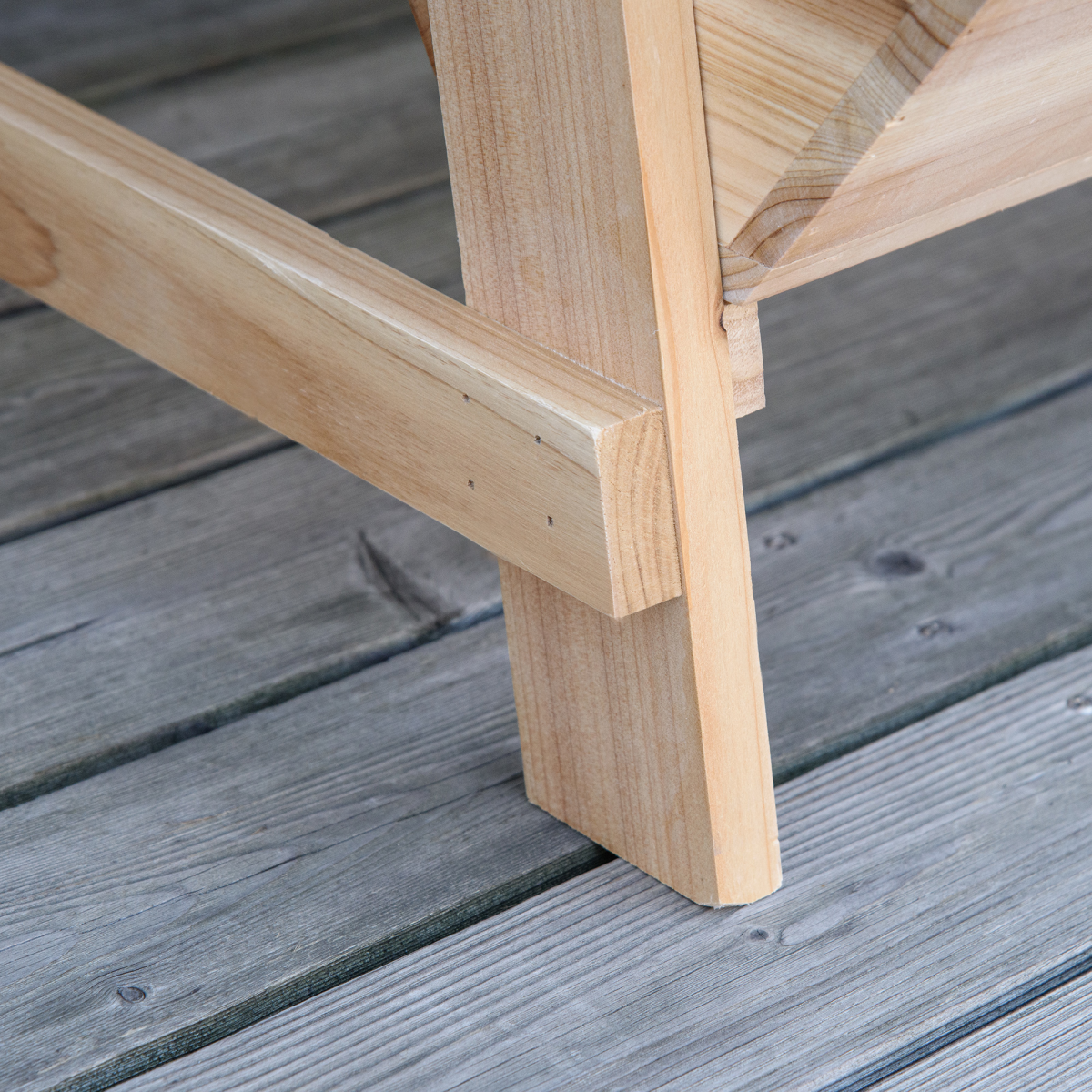 wood raised garden bed planter box with stand view 9