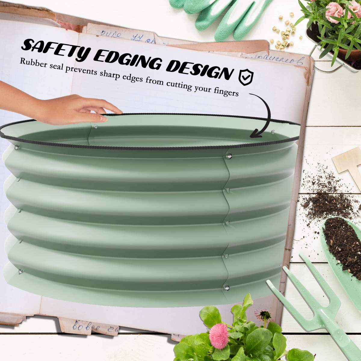 Raised Garden Bed Metal Planter Box