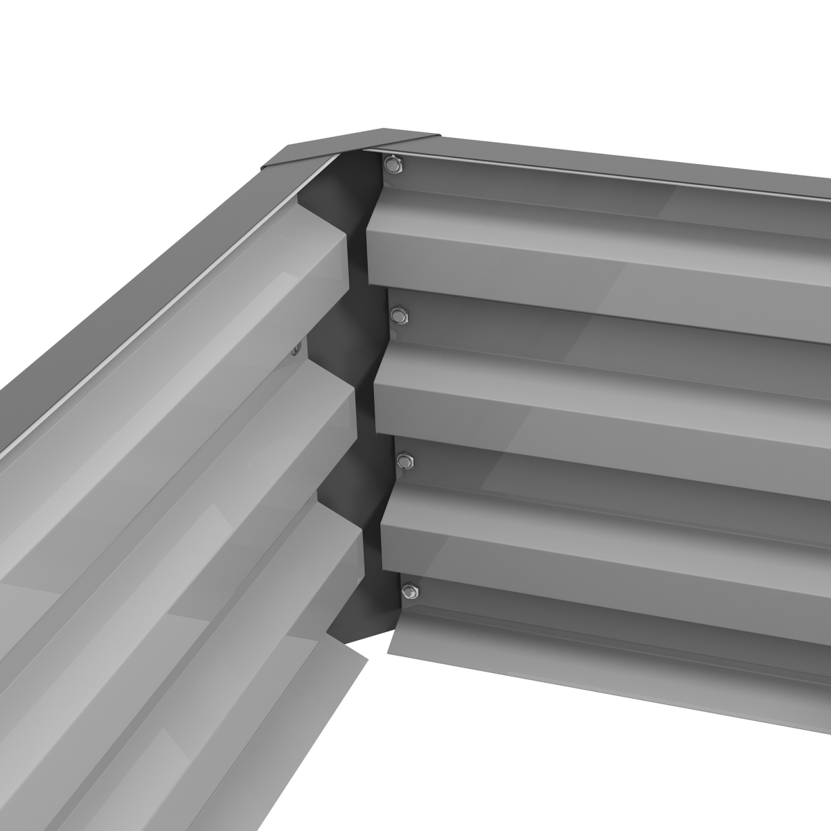 Raised Garden Bed Elevated Planter Box for Flowers Light Grey