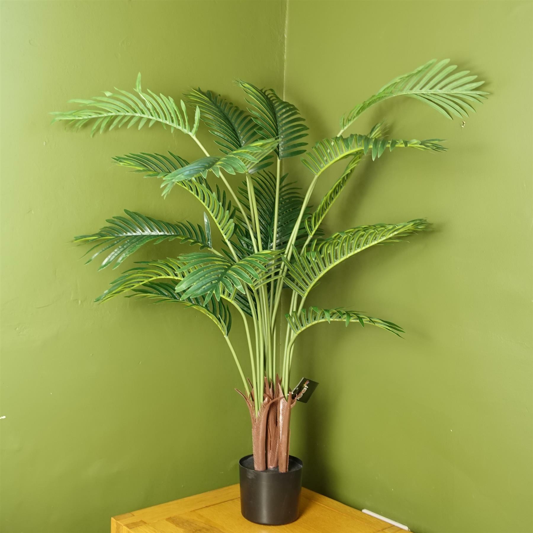 Artificial Areca Palm Tree Potted in Black Pot