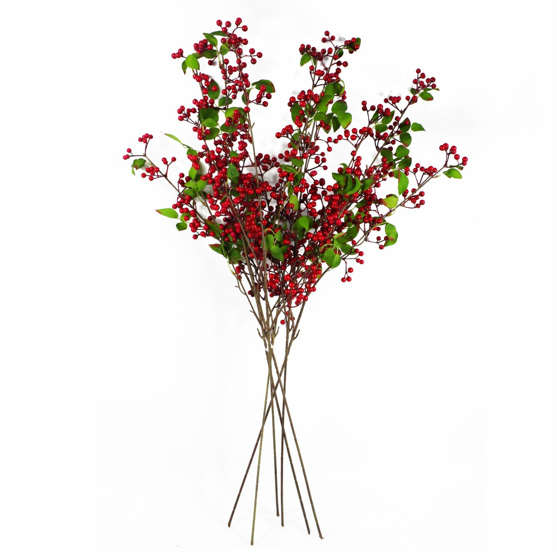 Artificial Red Christmas Berry Spray