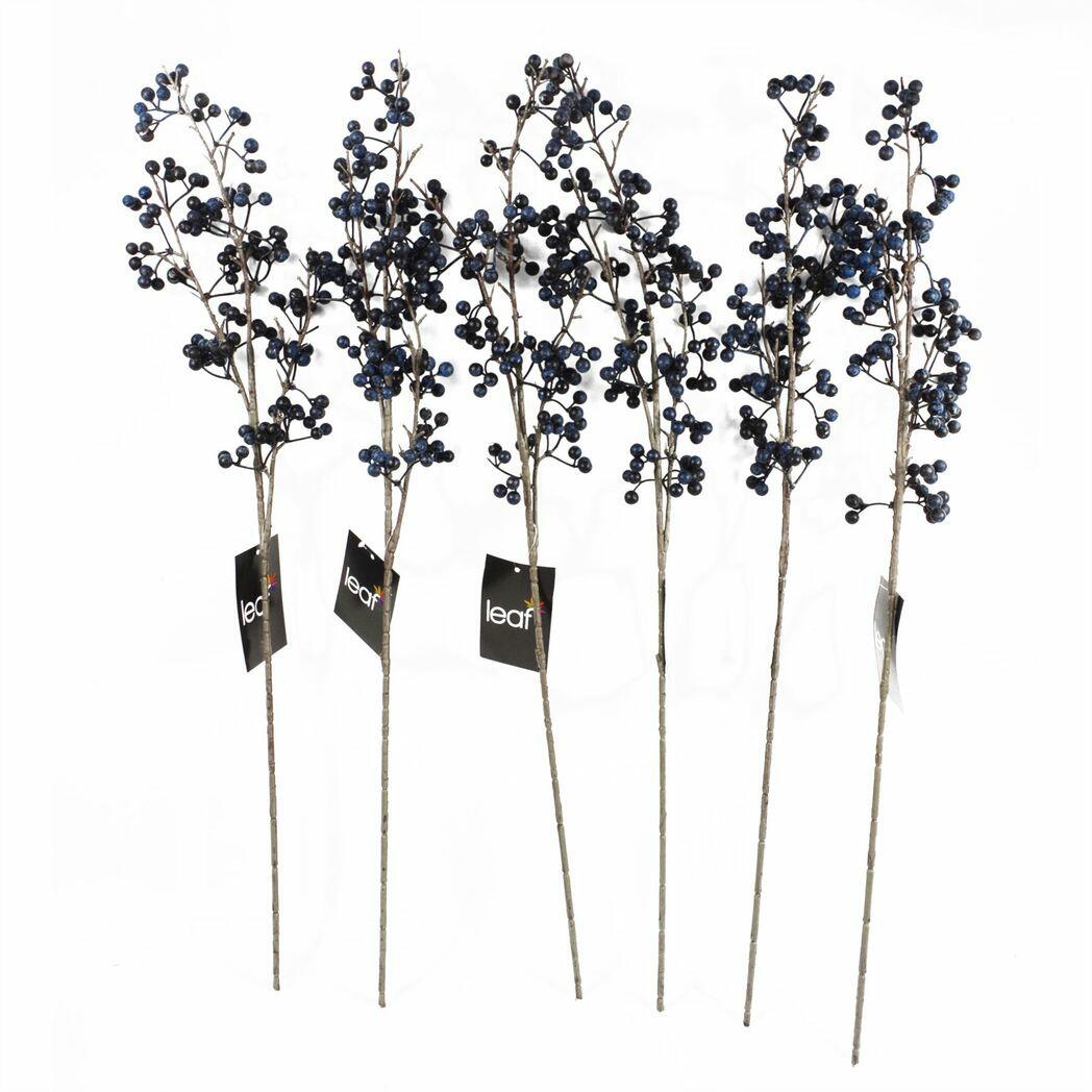Artificial Blue Christmas Berry Spray