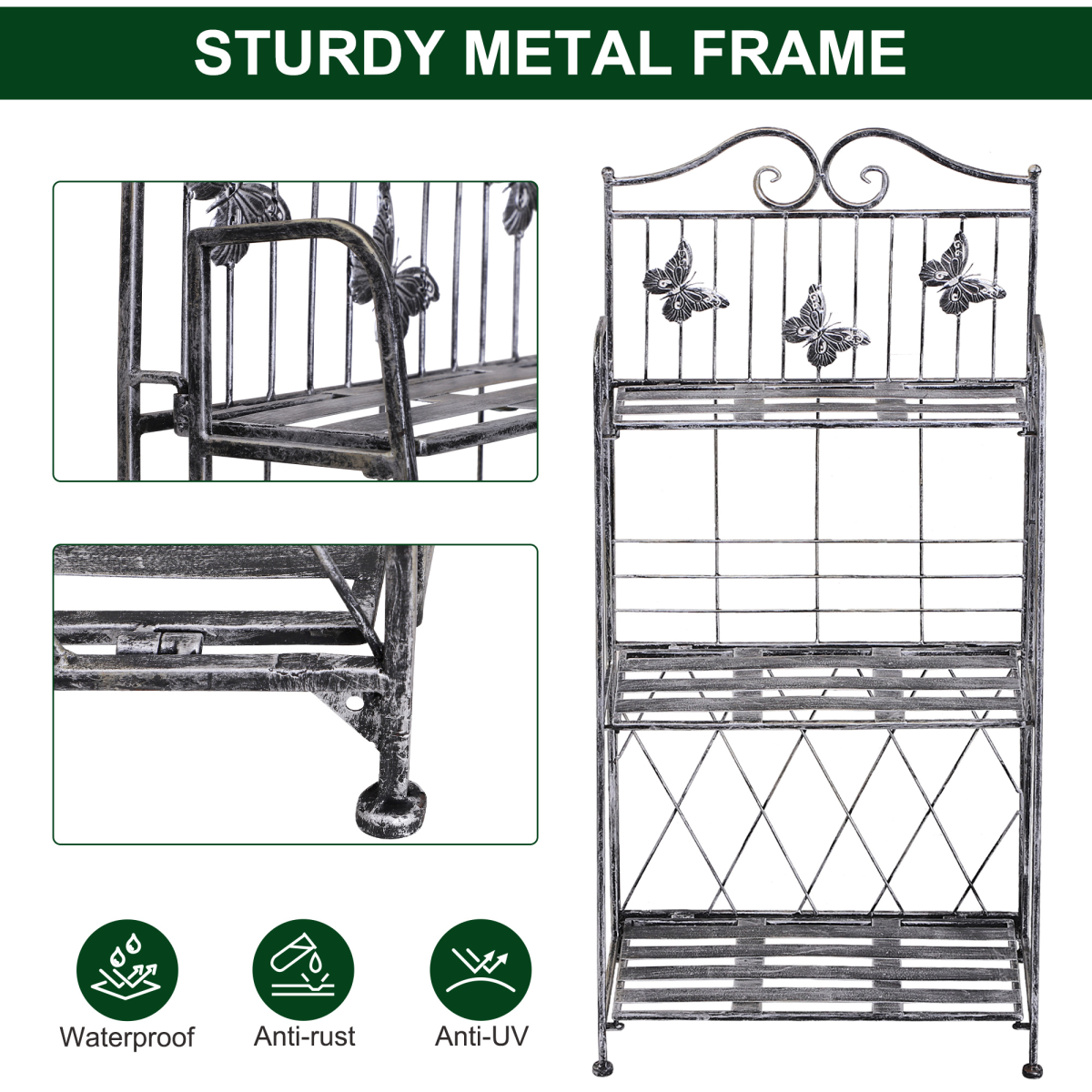 Metal Folding Plant Stand Display Rack