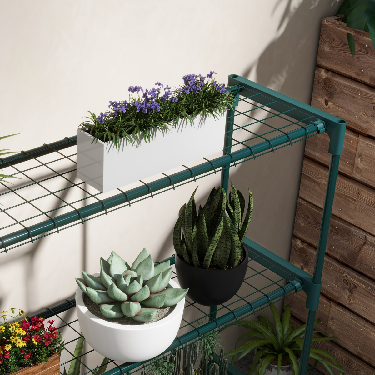 Plant Stand, 4-Tier Planter Holder Flower Display Rack