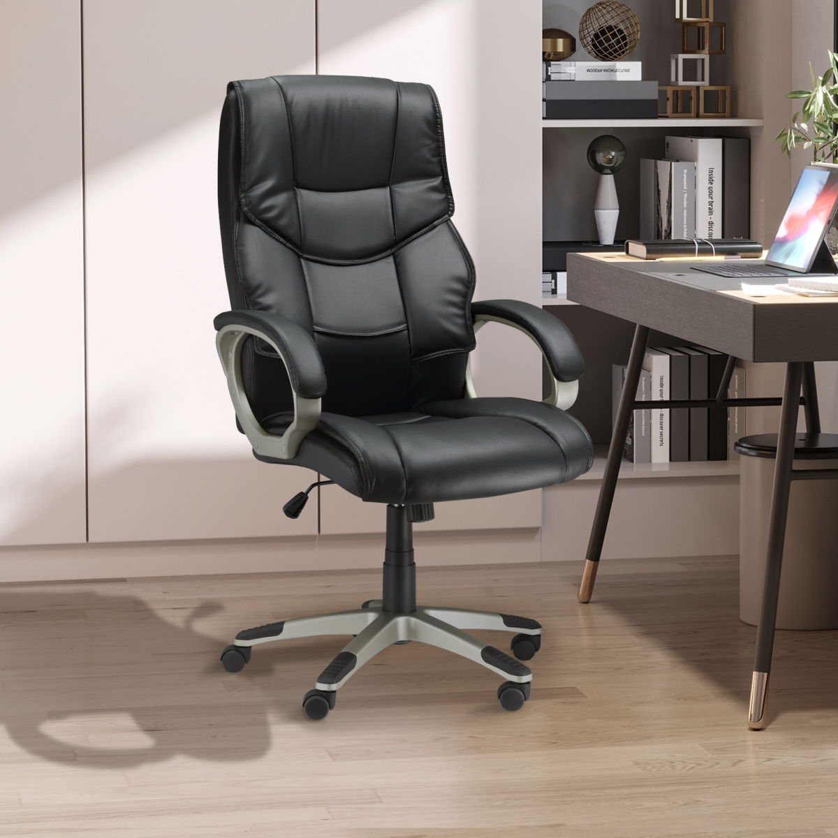 Executive Computer Office Desk Chair PU Leather Swivel
