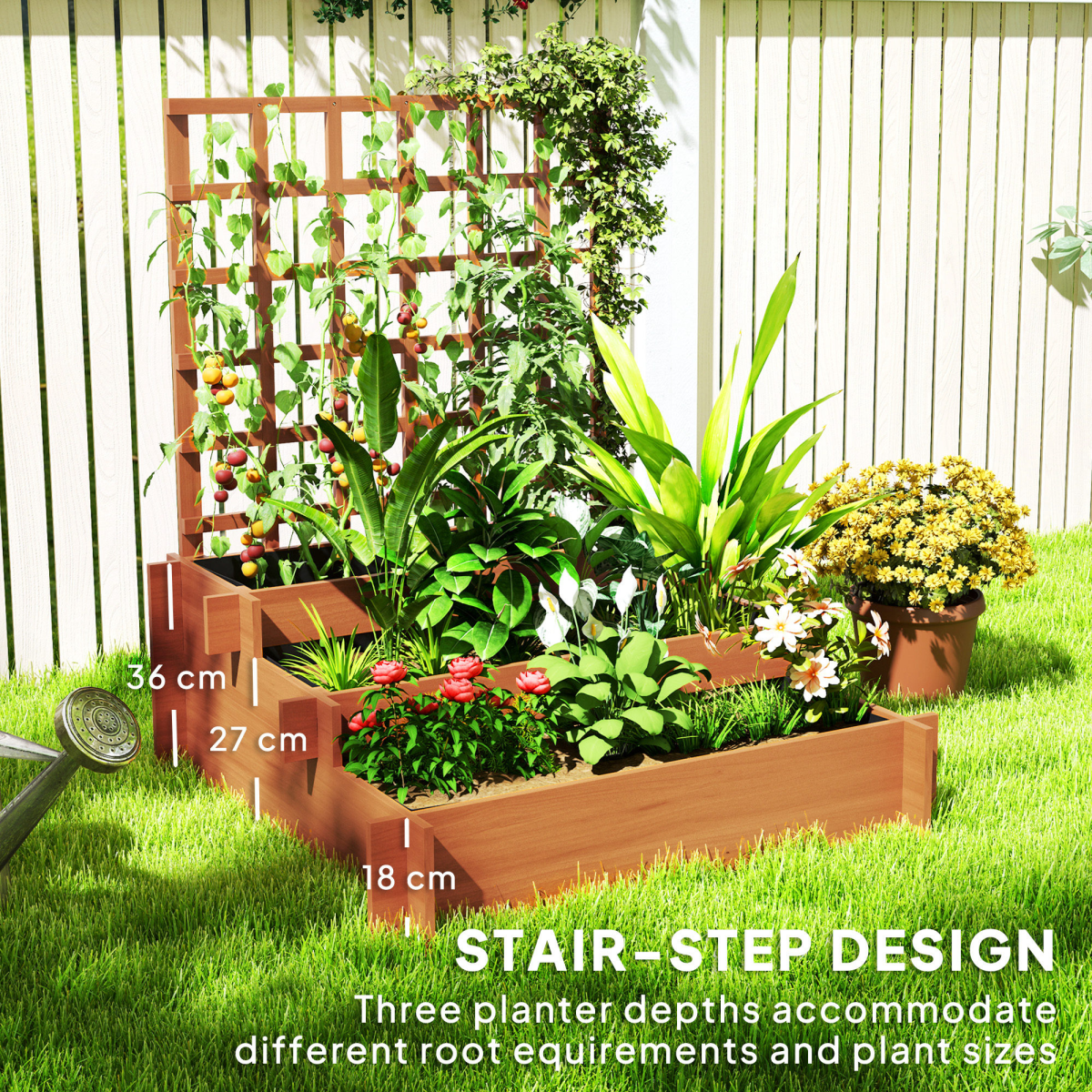 Climbing Plant Trellis with Planters