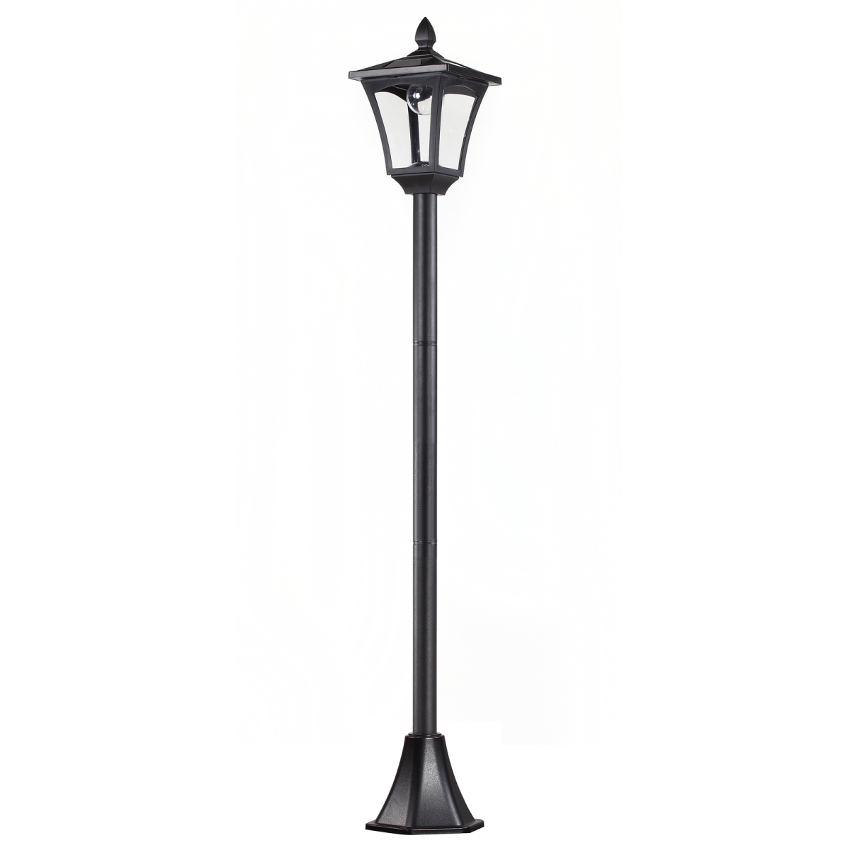 Solar Powered Lamp Post IP44 160cm Black