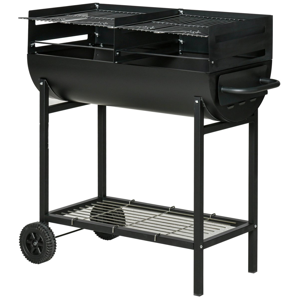 Steel 2-Grill Charcoal BBQ Black
