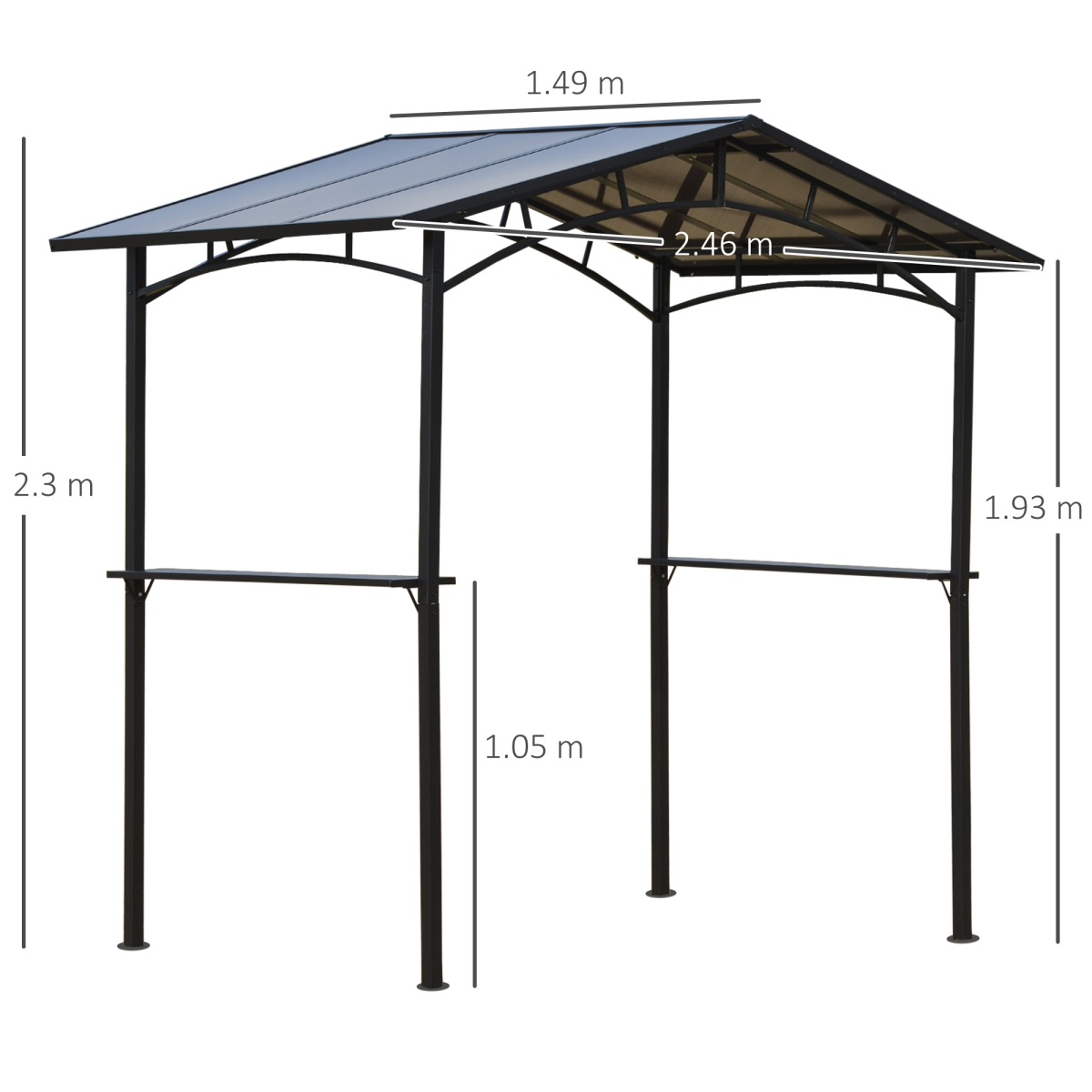 2.5x1.5m BBQ Tent Canopy Patio Outdoor Awning Gazebo Party Sun Shelter main image 1