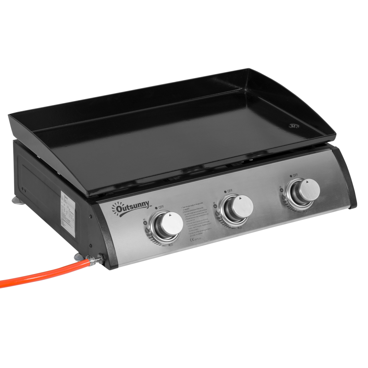 Portable Gas BBQ Grill with 3 Stainless Steel Burner