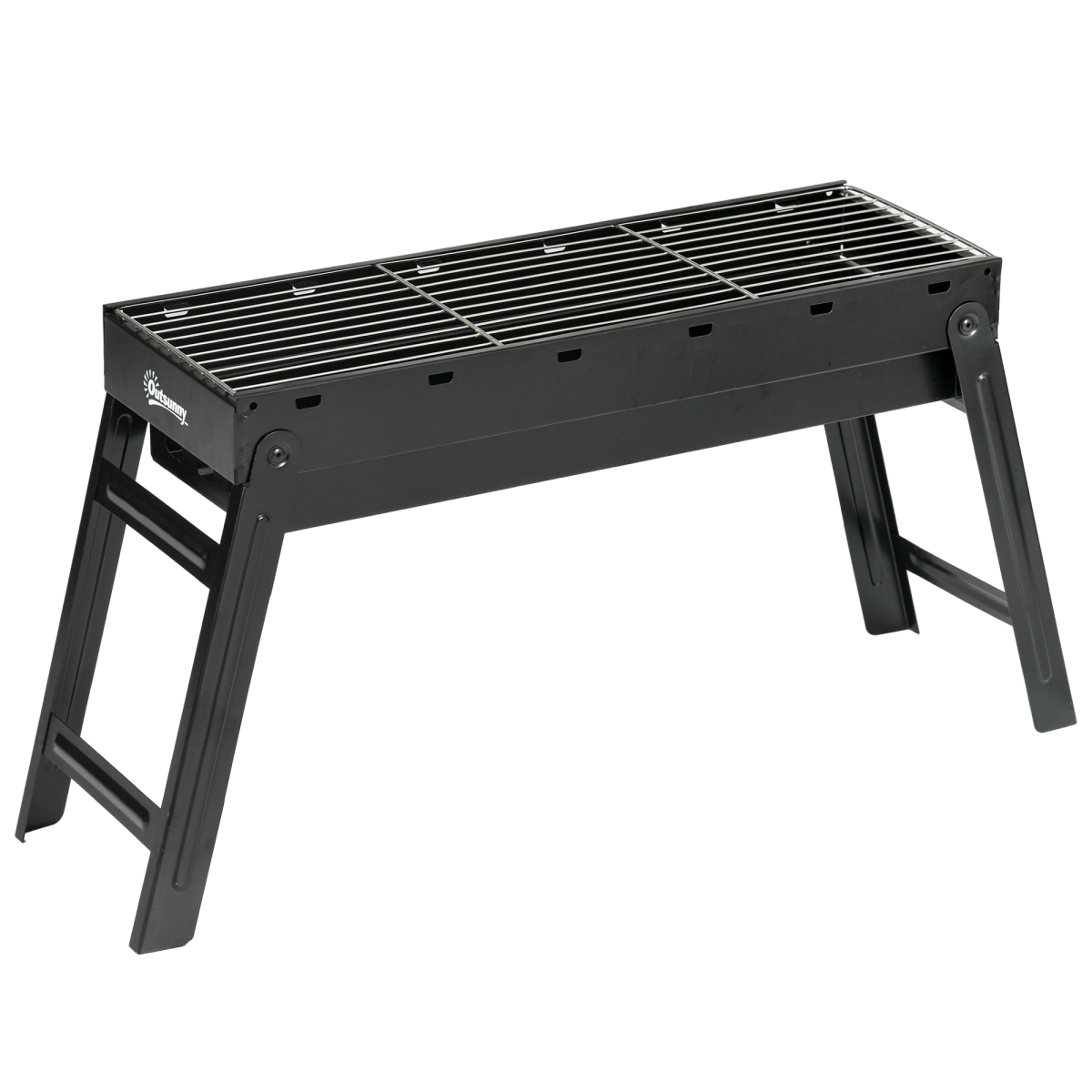Portable Charcoal Grill with Pull-Out Basin