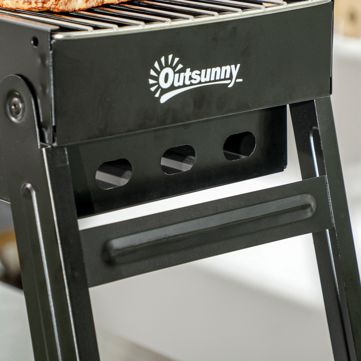 Portable Charcoal Grill with Pull-Out Basin