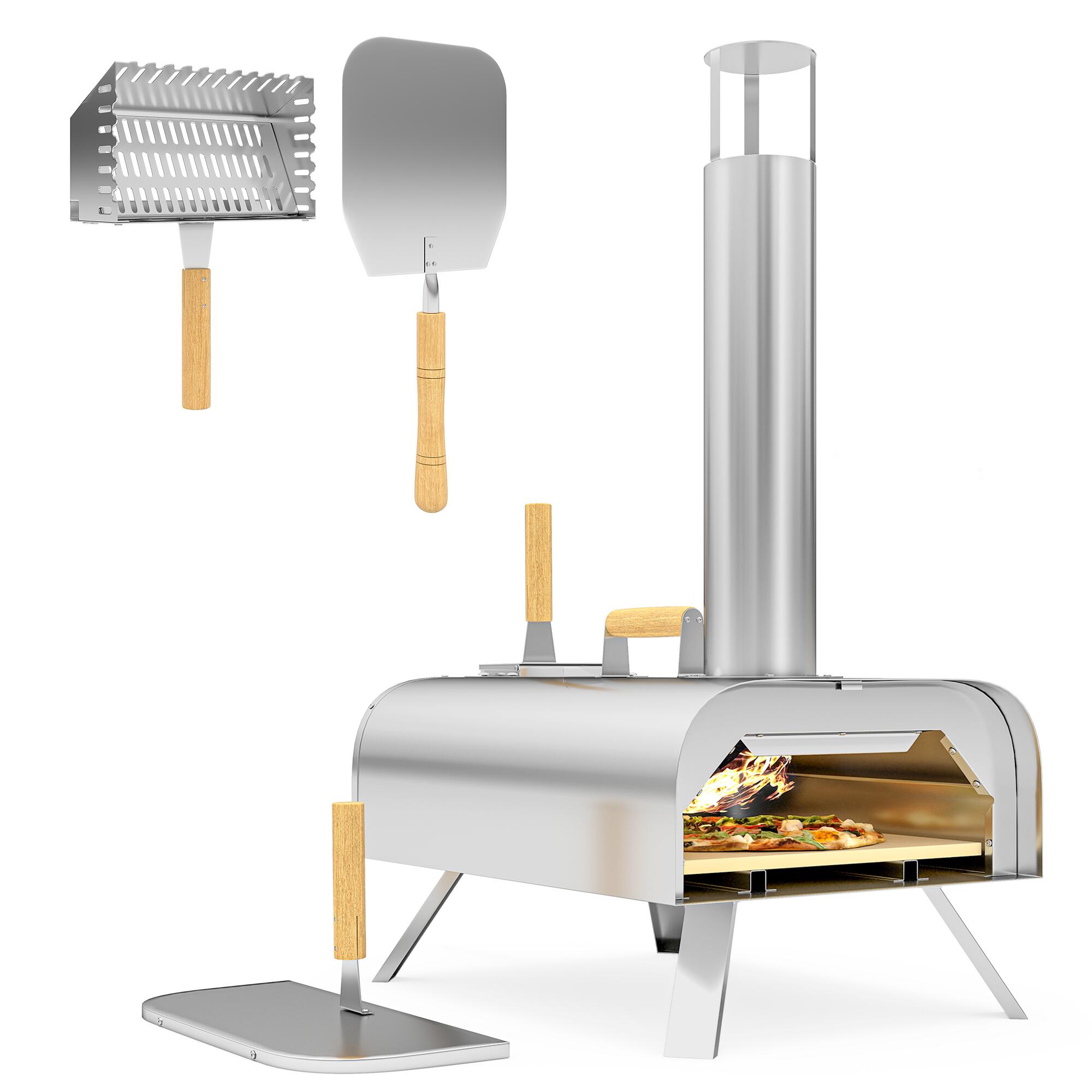 Portable Wood Pellet Pizza Oven 12 Inch Stone