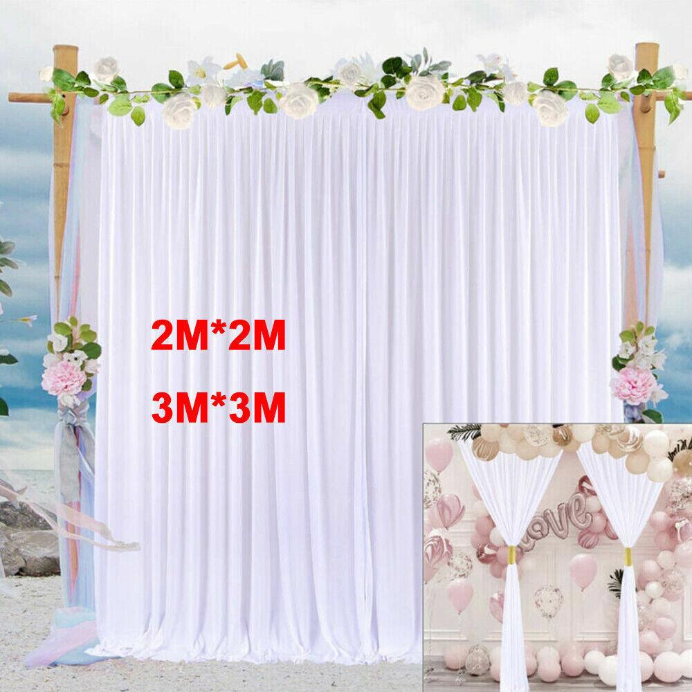 White Voile Curtains Pair 140cm x 91cm