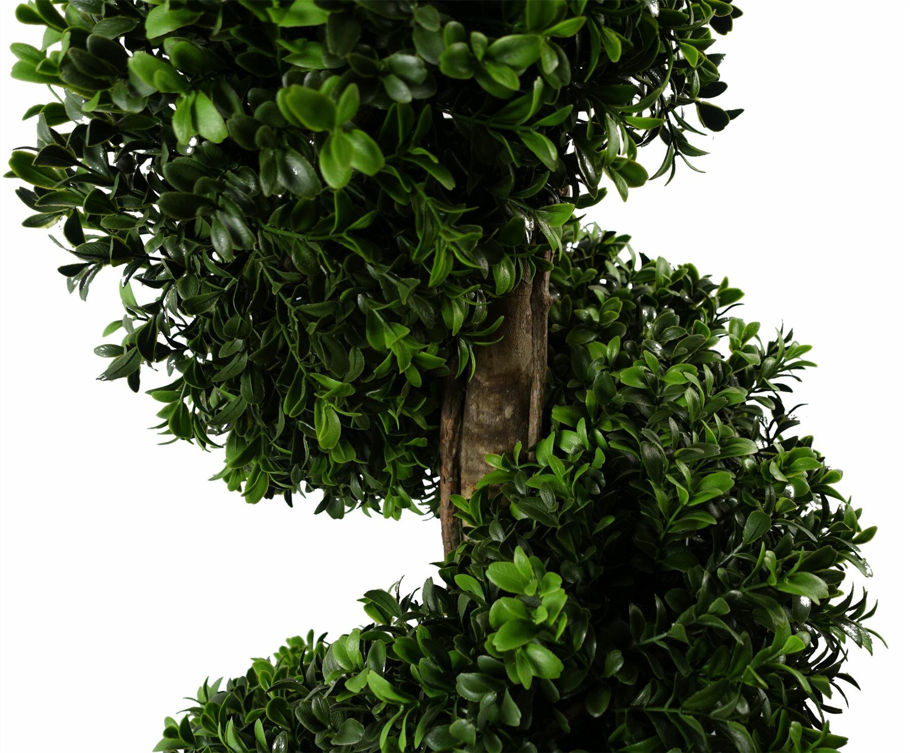 150cm Pair of Spiral Buxus Artificial Tree UV Resistant