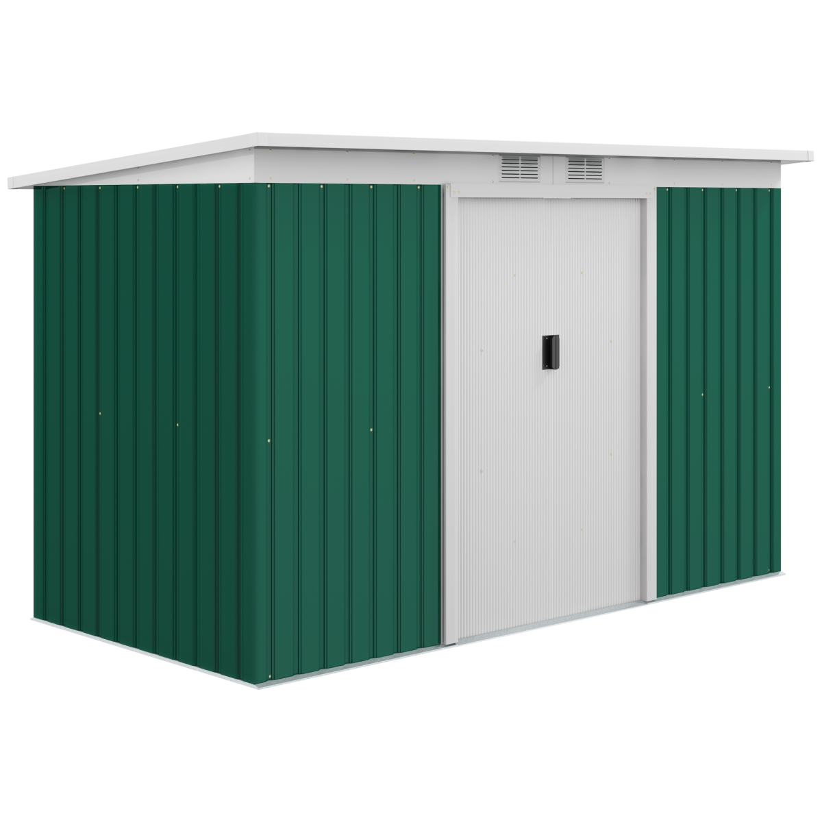 9ft x 425ft garden metal storage shed equipment view 1