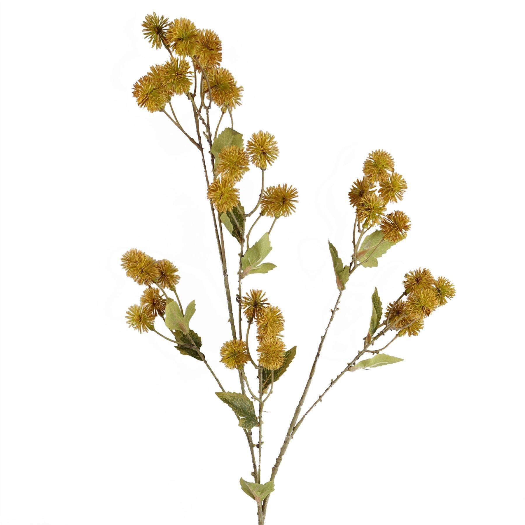 image of 85cm craspedia stem yellow artificial