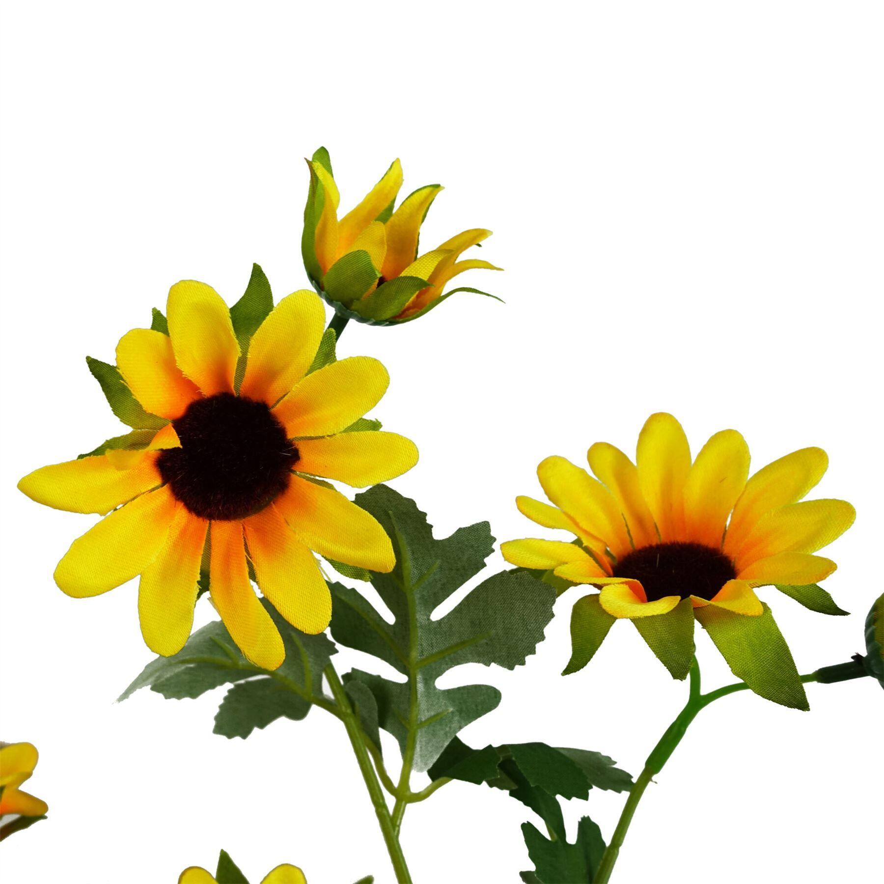 image of 70cm artificial yellow daisy flower spray view 5