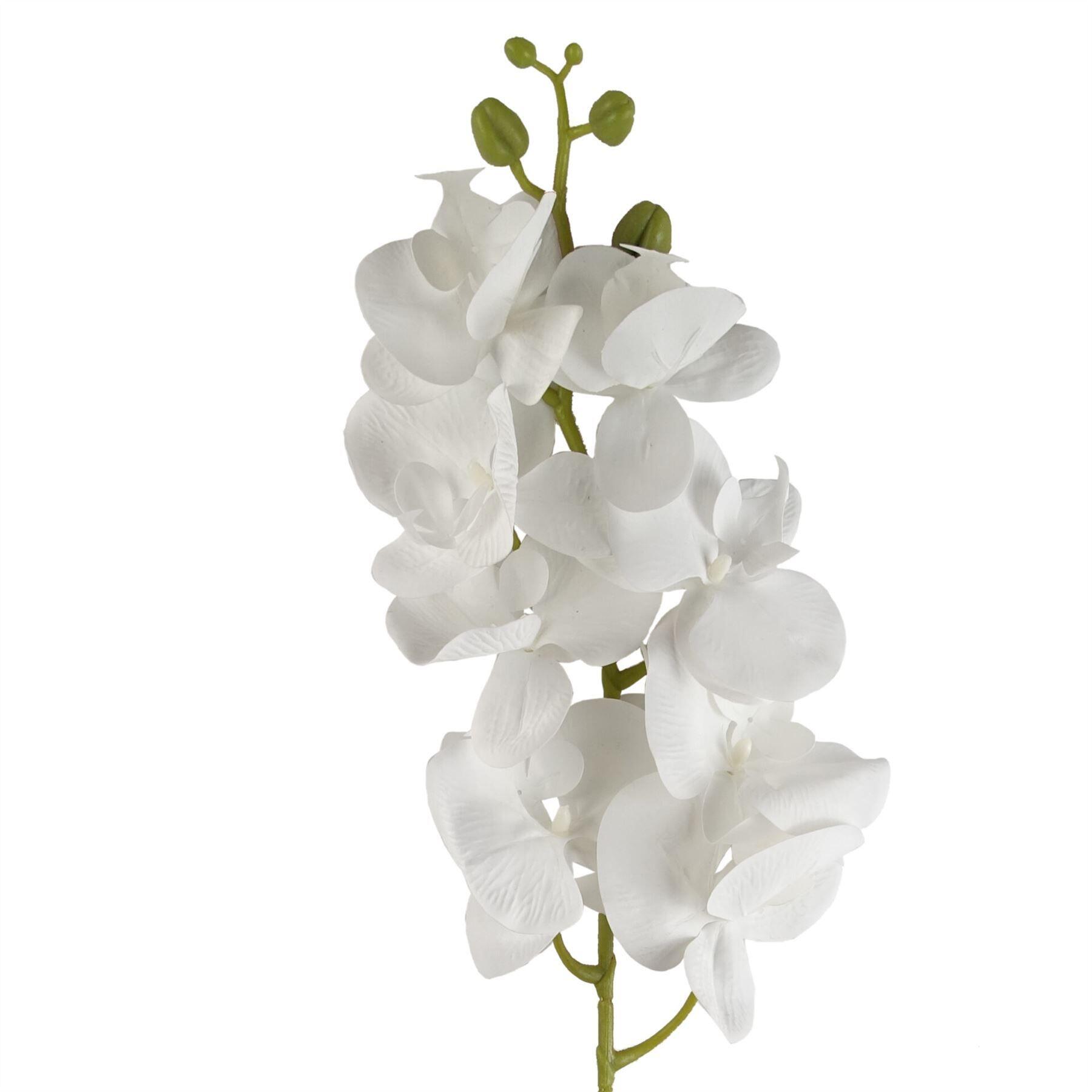 image of 100cm artificial phalaenopsis orchid white stem