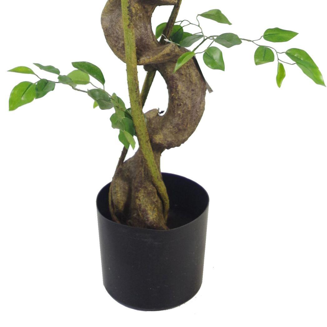 image of 120cm twisted trunk artificial japanese fruticosa style ficus tree view 3