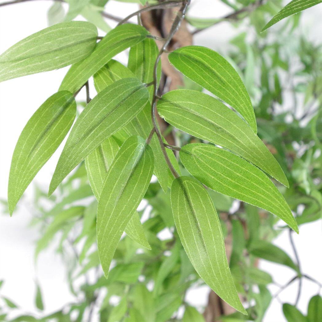 image of 140cm realistic artificial japanese fruticosa tree ficus tree gold planter view 5