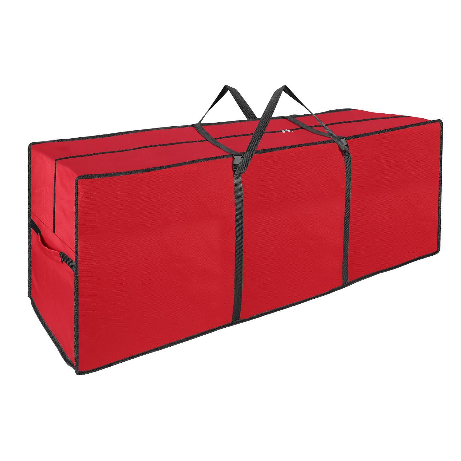 red christmas storage bag with reinforced seams and strong zippers
