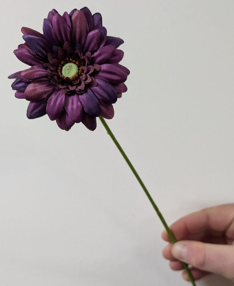 Artificial purple Gerbera Flower Stem 47cm