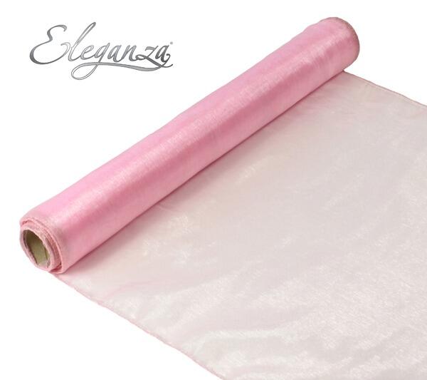 woven edge organza fabric roll pink