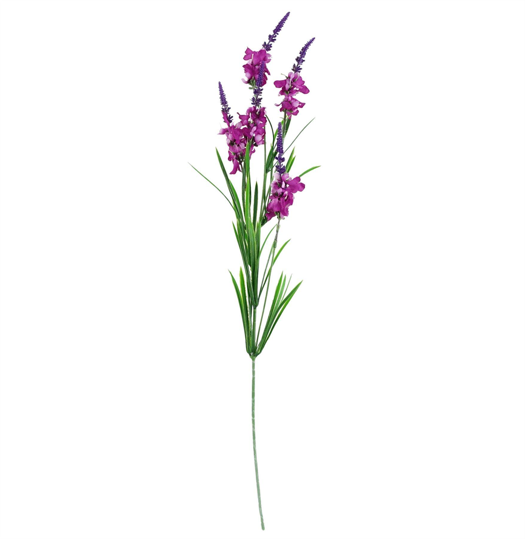 artificial and glass larkspur 80cm vase carnation product image