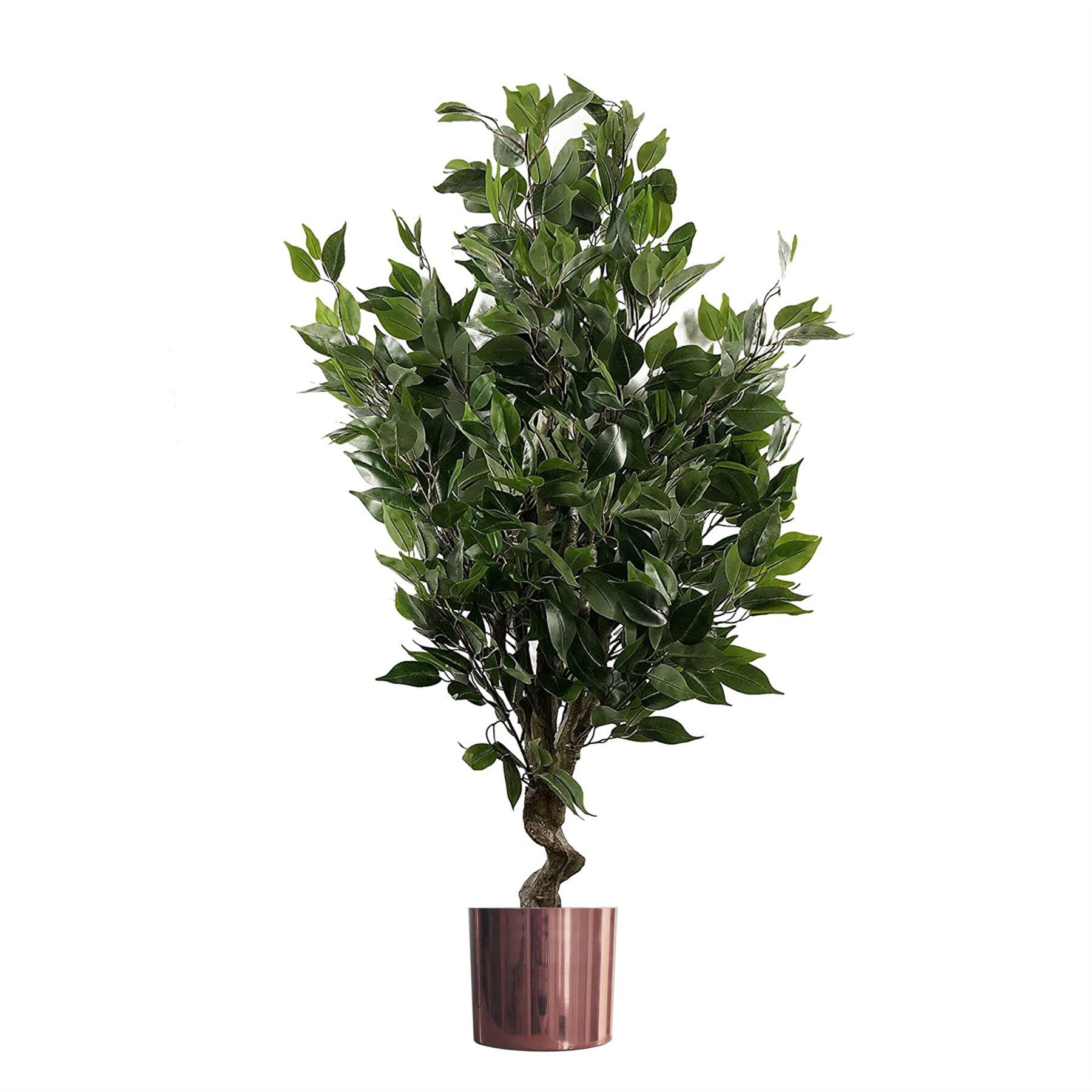 planter ficus copper evergreen tree artificial 110cm product image