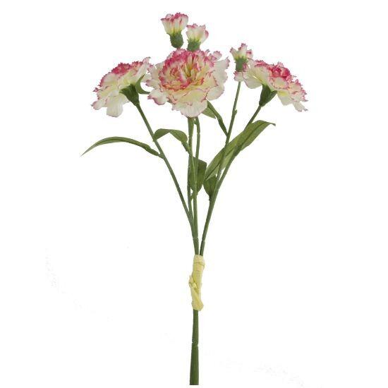 Artificial Carnation Flower Stems 40cm Cream and Pink