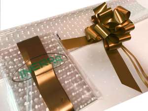 hamper wrapping kit gift basket christmas cellophane wrap and bow copper