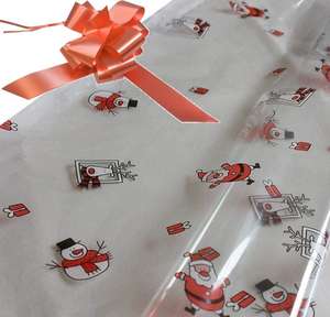 peach hamper wrapping kit cellophane wrap santa