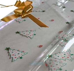 copper hamper wrapping kit christmas trees cellophane wrap