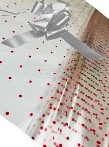 silver cellophane hamper wrap bow kit pack red dot christmas