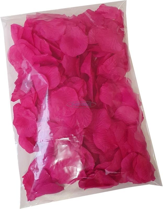 fuchsia Artificial Rose Petals for Weddings