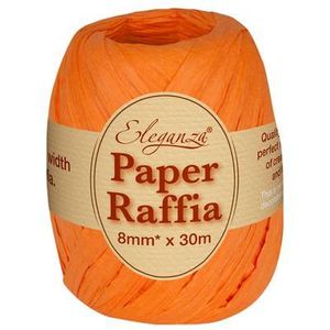 eleganza florist craft paper raffia cord string 8mm 30m gift wrap wrapping orange