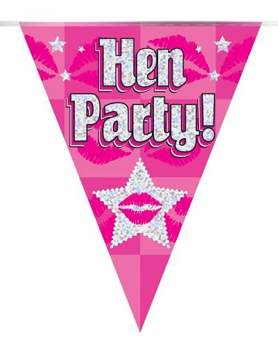 hen party bunting pink