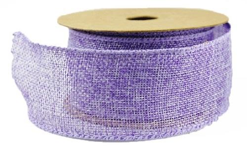 lilac jute hessian ribbon wired edge wire edges