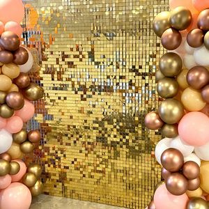 shimmer sequin wall gold backdrop wedding party