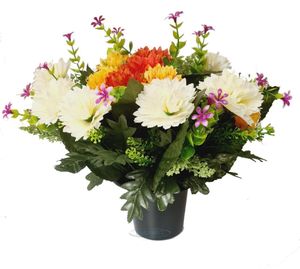 flower bouquet artificial with grave vase pot insert